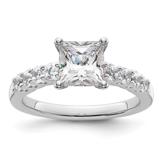 Peg Set Diamond Semi-mount Engagement Rings