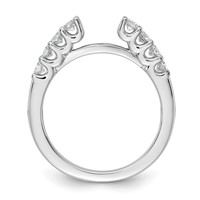14K White Gold 0.50 Carat Lab Grown Diamond VS SI+ G+ Semi Mount Peg Set Engagement Ring view 2