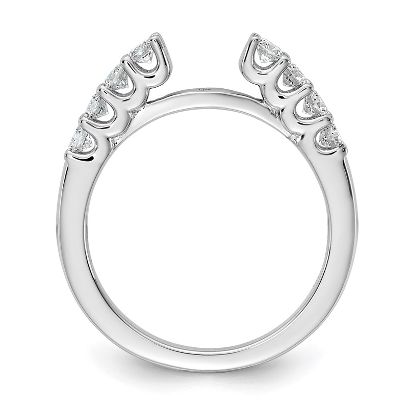 14k White Gold 1/2 carat Lab Grown Diamond VS/SI+ G+ Semi Mount Peg Set Engagement Ring