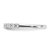 14K White Gold 0.50 Carat Lab Grown Diamond VS SI+ G+ Semi Mount Peg Set Engagement Ring view 3