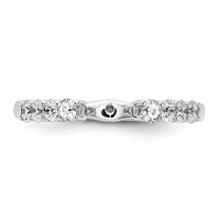 14K White Gold 0.50 Carat Lab Grown Diamond VS SI+ G+ Semi Mount Peg Set Engagement Ring view 4