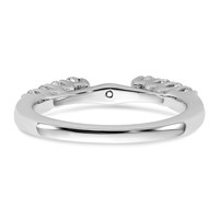 14K White Gold 0.50 Carat Lab Grown Diamond VS SI+ G+ Semi Mount Peg Set Engagement Ring view 5