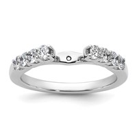 14K White Gold 0.50 Carat Lab Grown Diamond VS SI+ G+ Semi Mount Peg Set Engagement Ring view 1