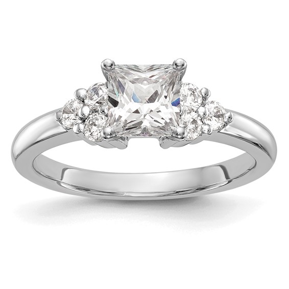 Peg Set Diamond Semi-mount Engagement Rings