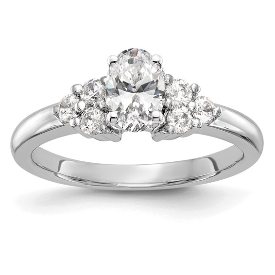 Peg Set Diamond Semi-mount Engagement Rings