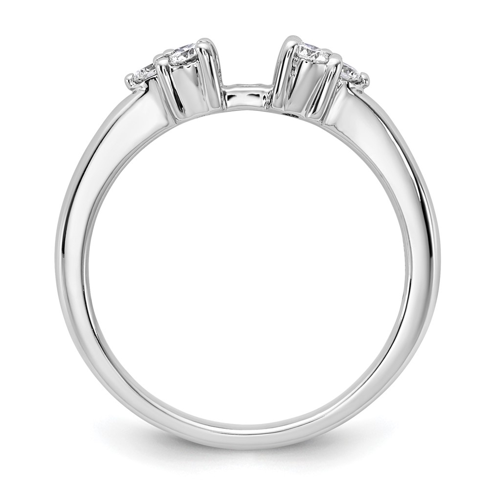 14k White Gold 1/4 carat Lab Grown Diamond VS/SI+ G+ Semi-Mount Peg Set Engagement Ring (RM2775E-024-WLG)