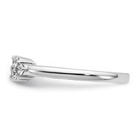 14K White Gold 0.25 Carat Lab Grown Diamond VS SI+ G+ Semi-Mount Peg Set Engagement Ring view 4