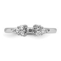 14K White Gold 0.25 Carat Lab Grown Diamond VS SI+ G+ Semi-Mount Peg Set Engagement Ring view 5