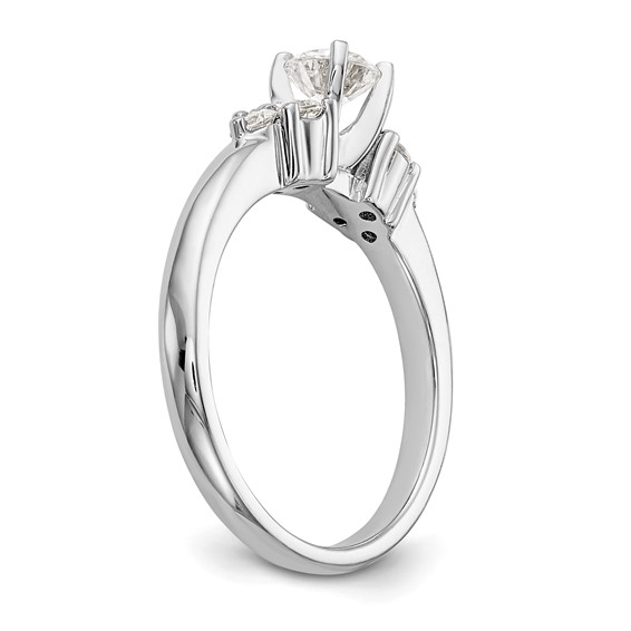 Peg Set Diamond Semi-mount Engagement Rings