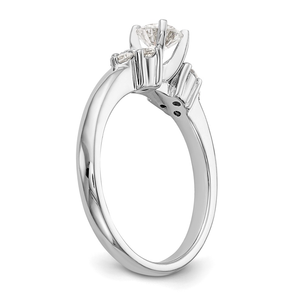14k White Gold 1/4 carat Lab Grown Diamond VS/SI+ G+ Semi-Mount Peg Set Engagement Ring (RM2775E-024-WLG)