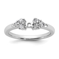14K White Gold 0.25 Carat Lab Grown Diamond VS SI+ G+ Semi-Mount Peg Set Engagement Ring view 1