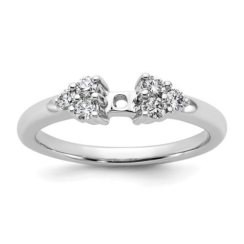 14K White Gold 0.25 Carat Lab Grown Diamond VS SI+ G+ Semi-Mount Peg Set Engagement Ring