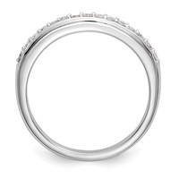 14K White Gold 0.25 Carat Lab Grown Diamond VS SI+ G+ Complete Wedding Band view 2