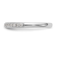 14K White Gold 0.25 Carat Lab Grown Diamond VS SI+ G+ Complete Wedding Band view 4