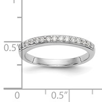 14K White Gold 0.25 Carat Lab Grown Diamond VS SI+ G+ Complete Wedding Band view 3