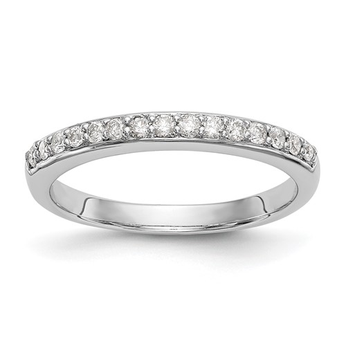 14K White Gold 0.25 Carat Lab Grown Diamond VS SI+ G+ Complete Wedding Band