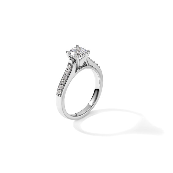 Peg Set Diamond Semi-mount Engagement Rings