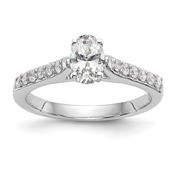 Peg Set Diamond Semi-mount Engagement Rings