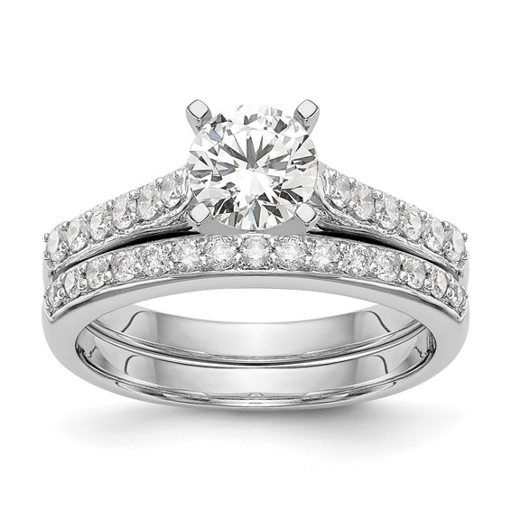 Peg Set Diamond Semi-mount Engagement Rings