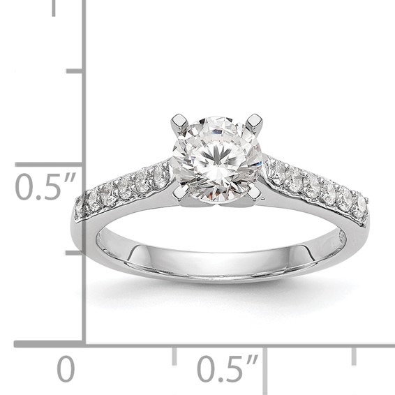 Peg Set Diamond Semi-mount Engagement Rings