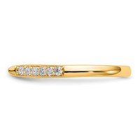 14K Yellow Gold Two Tone 0.25 Carat Lab Grown Diamond VS SI+ G+ Semi Mount Peg Set Engagement Ring view 3