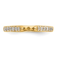 14K Yellow Gold Two Tone 0.25 Carat Lab Grown Diamond VS SI+ G+ Semi Mount Peg Set Engagement Ring view 5
