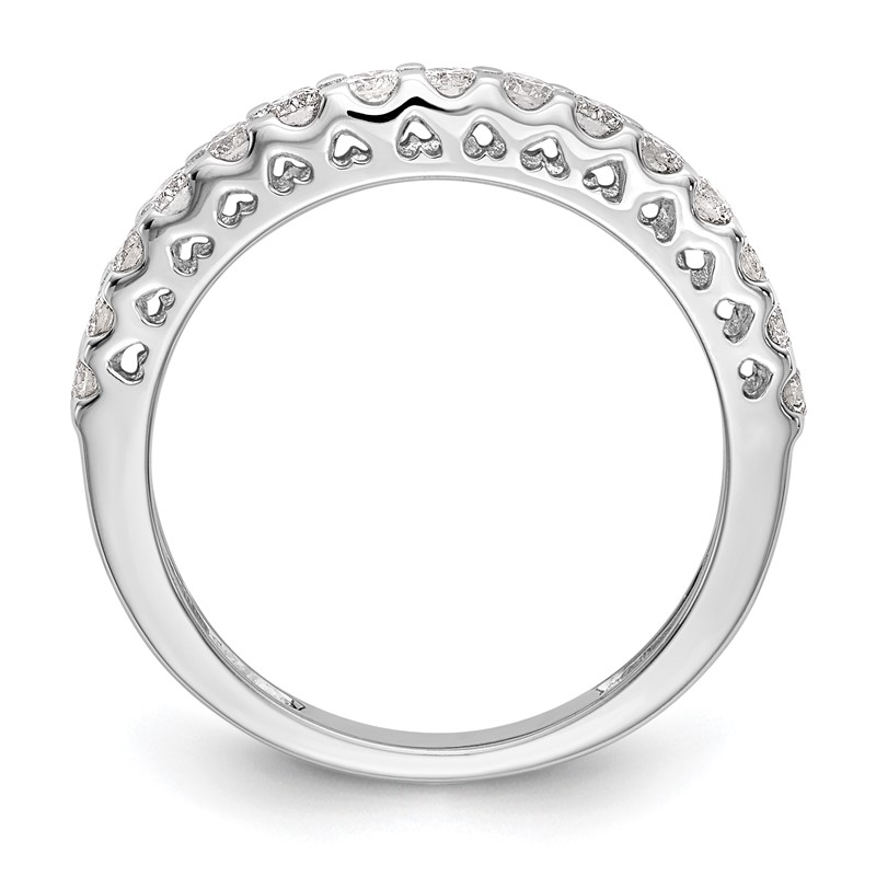 14k White Gold 1/2 carat Lab Grown Diamond VS/SI+ G+ Complete Wedding Band