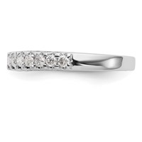 14K White Gold 0.50 Carat Lab Grown Diamond VS SI+ G+ Complete Wedding Band view 4