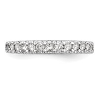 14K White Gold 0.50 Carat Lab Grown Diamond VS SI+ G+ Complete Wedding Band view 5