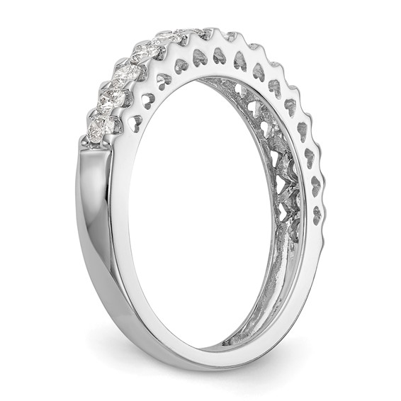 14k White Gold 1/2 carat Lab Grown Diamond VS/SI+ G+ Complete Wedding Band