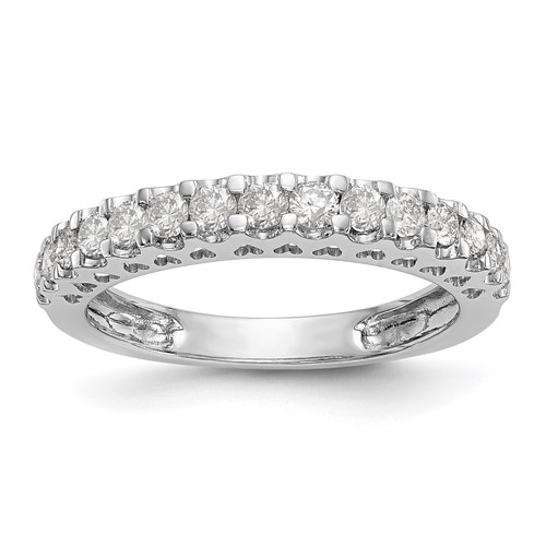 14K White Gold 0.50 Carat Lab Grown Diamond VS SI+ G+ Complete Wedding Band