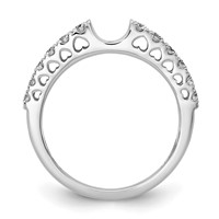 14K White Gold 0.50 Carat Lab Grown Diamond VS SI+ G+ Semi Mount Peg Set Engagement Ring view 2
