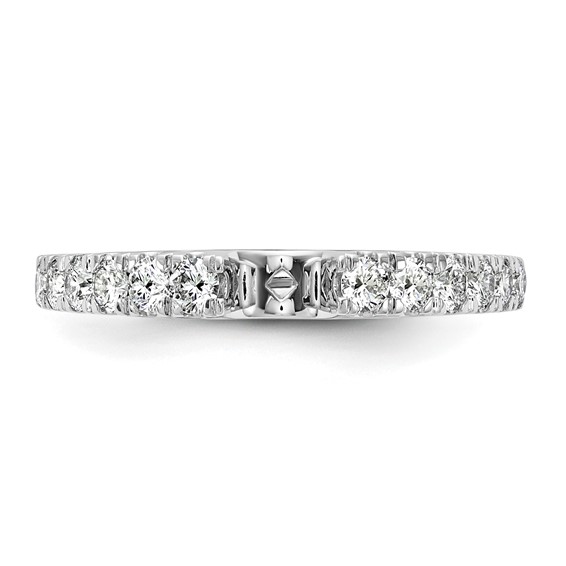 14k White Gold 1/2 carat Lab Grown Diamond VS/SI+ G+ Semi Mount Peg Set Engagement Ring