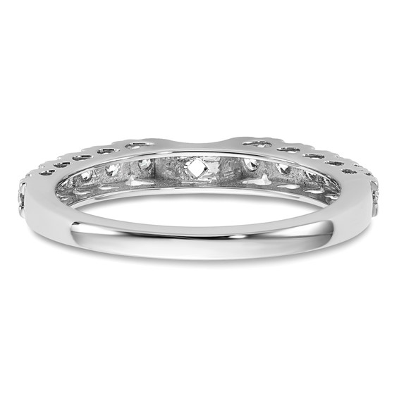 14k White Gold 1/2 carat Lab Grown Diamond VS/SI+ G+ Semi Mount Peg Set Engagement Ring