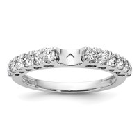 14K White Gold 0.50 Carat Lab Grown Diamond VS SI+ G+ Semi Mount Peg Set Engagement Ring view 1