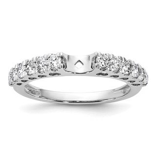 14k White Gold 1/2 carat Lab Grown Diamond VS/SI+ G+ Semi Mount Peg Set Engagement Ring