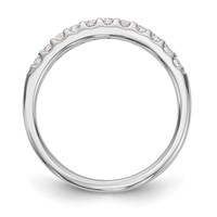 14K White Gold 0.33 Carat Lab Grown Diamond VS SI+ G+ Complete Wedding Band view 3