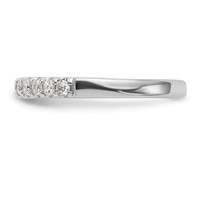 14K White Gold 0.33 Carat Lab Grown Diamond VS SI+ G+ Complete Wedding Band view 4