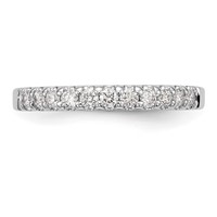 14K White Gold 0.33 Carat Lab Grown Diamond VS SI+ G+ Complete Wedding Band view 5