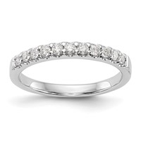 14K White Gold 0.33 Carat Lab Grown Diamond VS SI+ G+ Complete Wedding Band view 1