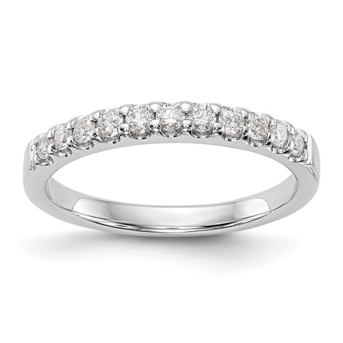 14K White Gold 0.33 Carat Lab Grown Diamond VS SI+ G+ Complete Wedding Band