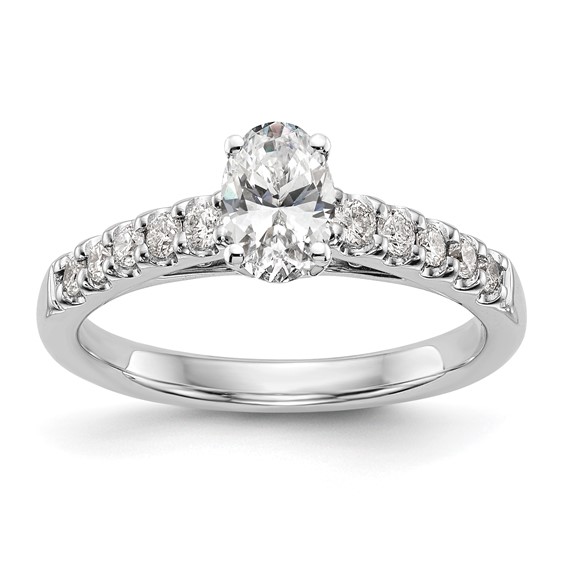 Peg Set Diamond Semi-mount Engagement Rings