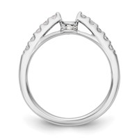 14K White Gold 0.33 Carat Lab Grown Diamond VS SI+ G+ Semi Mount Peg Set Engagement Ring view 3