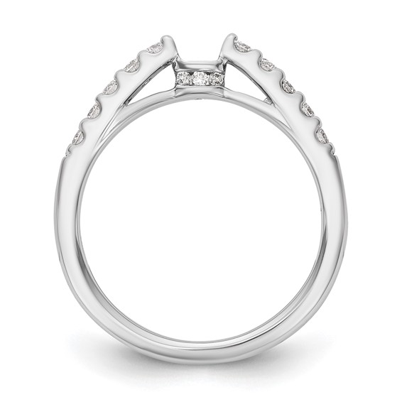 Peg Set Diamond Semi-mount Engagement Rings