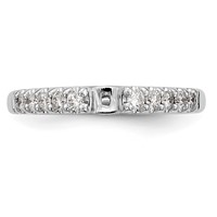 14K White Gold 0.33 Carat Lab Grown Diamond VS SI+ G+ Semi Mount Peg Set Engagement Ring view 5