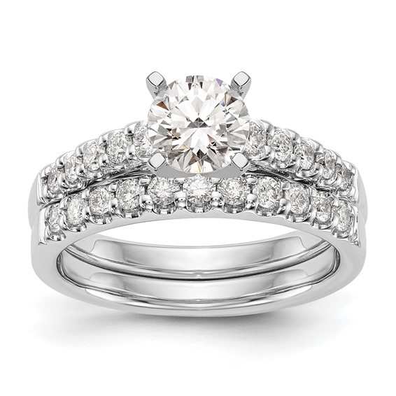 Peg Set Diamond Semi-mount Engagement Rings