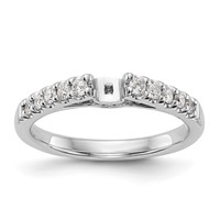 14K White Gold 0.33 Carat Lab Grown Diamond VS SI+ G+ Semi Mount Peg Set Engagement Ring view 1