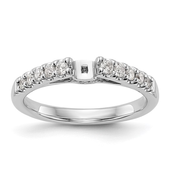 Peg Set Diamond Semi-mount Engagement Rings