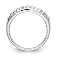 14K White Gold 0.25 Carat Lab Grown Diamond VS SI+ G+ Complete Wedding Band view 2