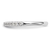 14K White Gold 0.25 Carat Lab Grown Diamond VS SI+ G+ Complete Wedding Band view 4
